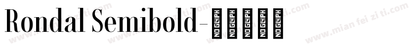 Rondal Semibold字体转换